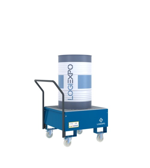 CARRELLO CON VASCA per 1 Fusto da 200 litri