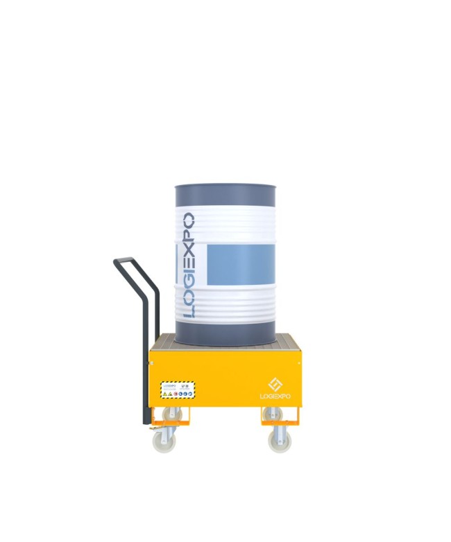 CARRELLO CON VASCA per 1 Fusto da 200 litri