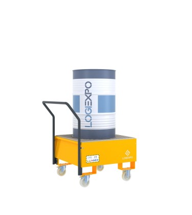 CARRELLO CON VASCA per 1 Fusto da 200 litri