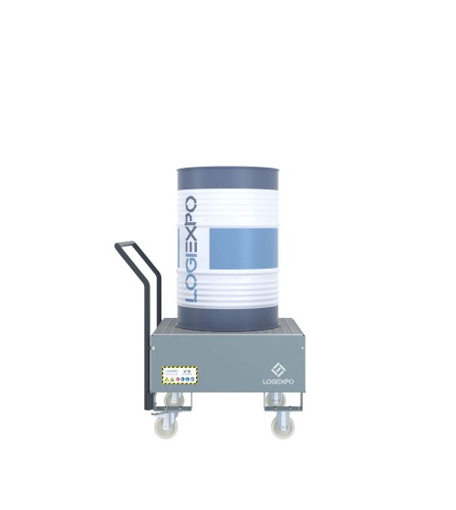 CARRELLO CON VASCA per 1 Fusto da 200 litri