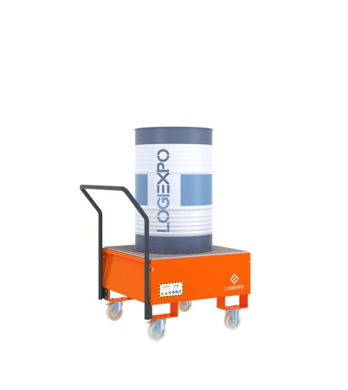 CARRELLO CON VASCA per 1 Fusto da 200 litri