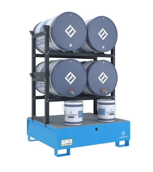 VASCA DI CONTENIMENTO per 4 Fusti da 200 litri disposti in orizzontale