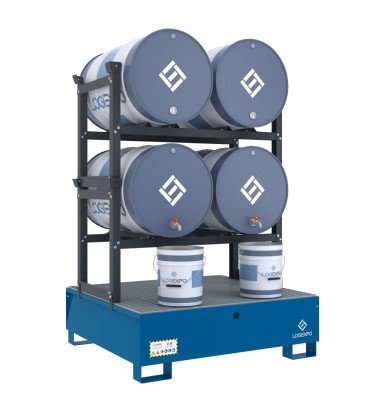 VASCA DI CONTENIMENTO per 4 Fusti da 200 litri disposti in orizzontale