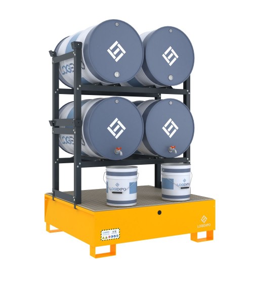 VASCA DI CONTENIMENTO per 4 Fusti da 200 litri disposti in orizzontale