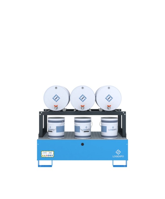 VASCA DI RACCOLTA E TRAVASO per 3 Fusti da 60 litri