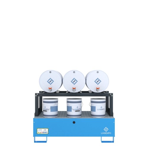 VASCA DI RACCOLTA E TRAVASO per 3 Fusti da 60 litri