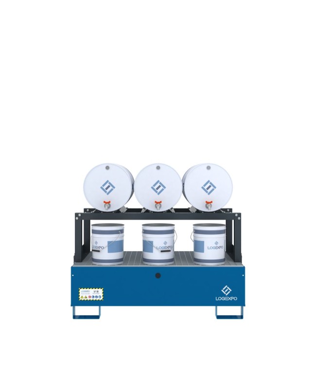 VASCA DI RACCOLTA E TRAVASO per 3 Fusti da 60 litri
