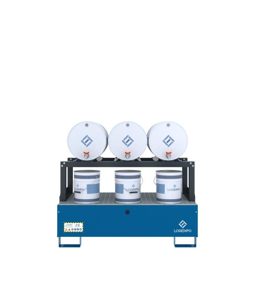 VASCA DI RACCOLTA E TRAVASO per 3 Fusti da 60 litri