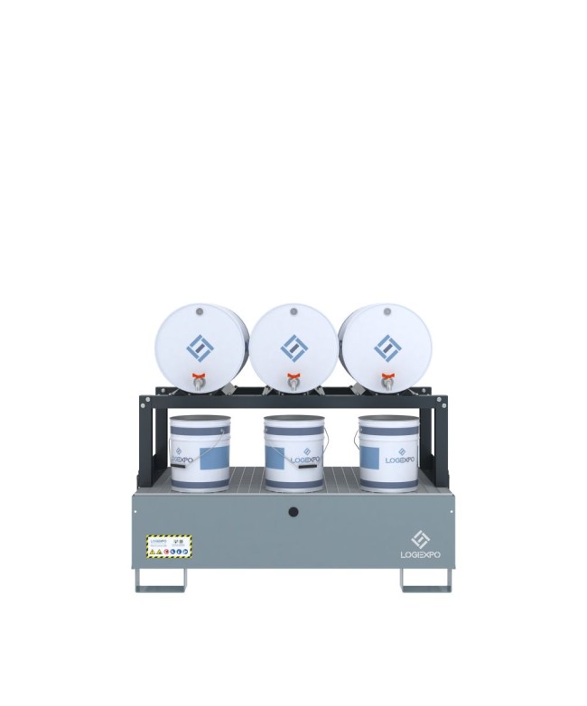 VASCA DI RACCOLTA E TRAVASO per 3 Fusti da 60 litri