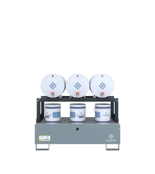 VASCA DI RACCOLTA E TRAVASO per 3 Fusti da 60 litri
