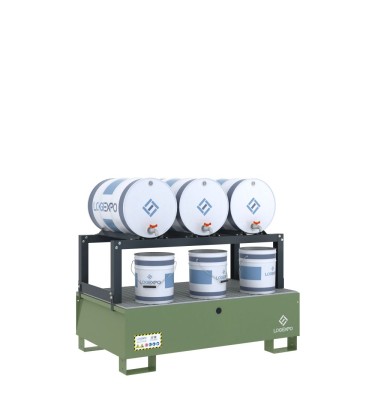 VASCA DI RACCOLTA E TRAVASO per 3 Fusti da 60 litri