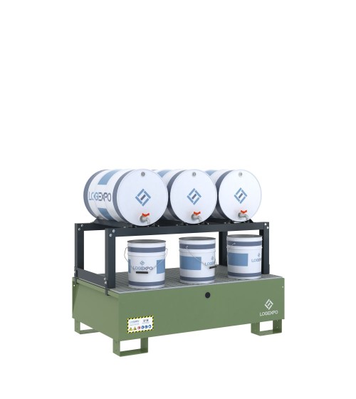 VASCA DI RACCOLTA E TRAVASO per 3 Fusti da 60 litri