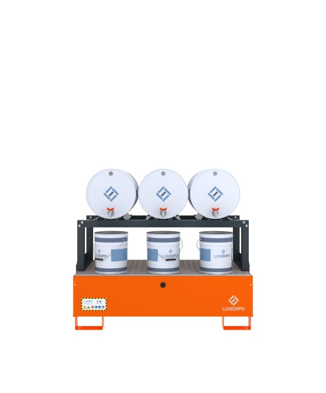 VASCA DI RACCOLTA E TRAVASO per 3 Fusti da 60 litri