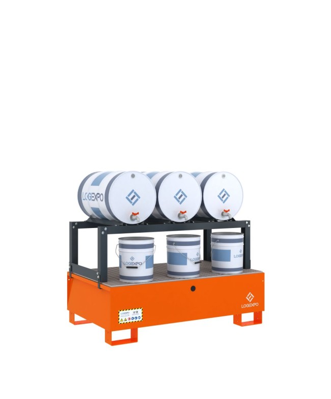 VASCA DI RACCOLTA E TRAVASO per 3 Fusti da 60 litri