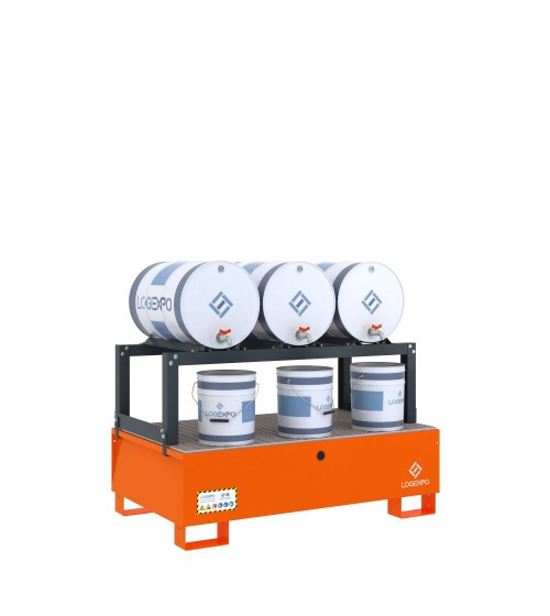 VASCA DI RACCOLTA E TRAVASO per 3 Fusti da 60 litri