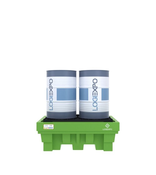 Vasca in Polietilene per 2 Fusti da 200 Litri - Resistente agli acidi