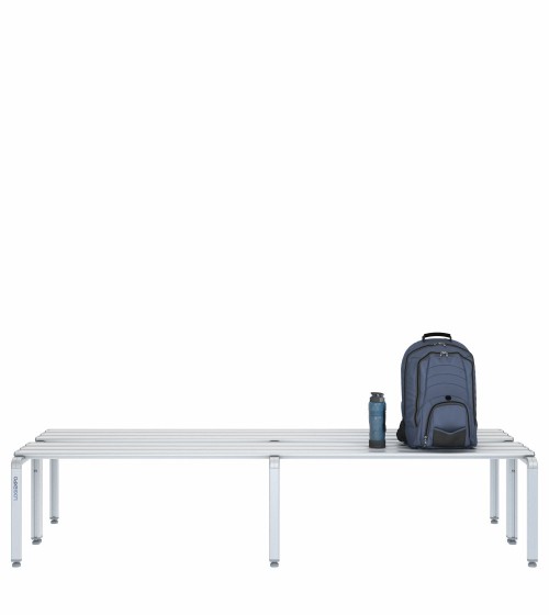 Panca spogliatoio doppia 200cm – Alluminio e HPL