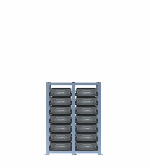 Scaffale 14 cassette Euro 400x300x100h | H1000