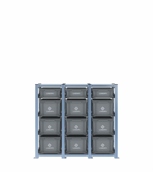Scaffale 12 cassette Euro 400x300 miste 220h/130h | H1000