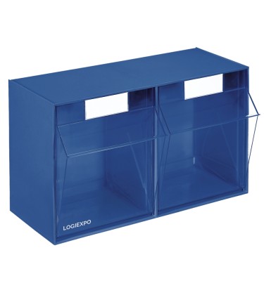 CASSETTIERA PORTA MINUTERIA con 2 cassetti basculanti trasparenti