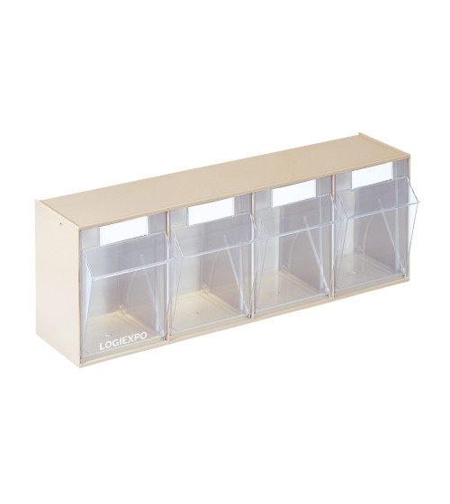 CASSETTIERA IN PLASTICA con 4 cassetti basculanti porta minuteria