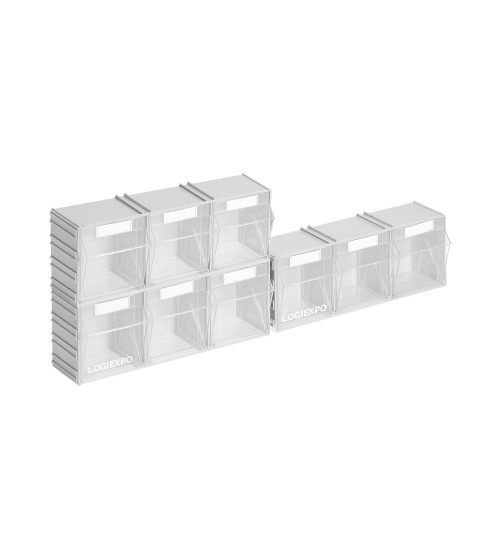 Kit CASSETTIERE PORTA MINUTERIA - 2 moduli con 3 cassetti basculanti