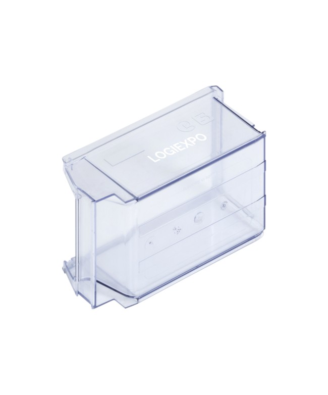 Contenitore trasparente in plastica con la bocca di lupo - Dimensioni mm 100x160x75