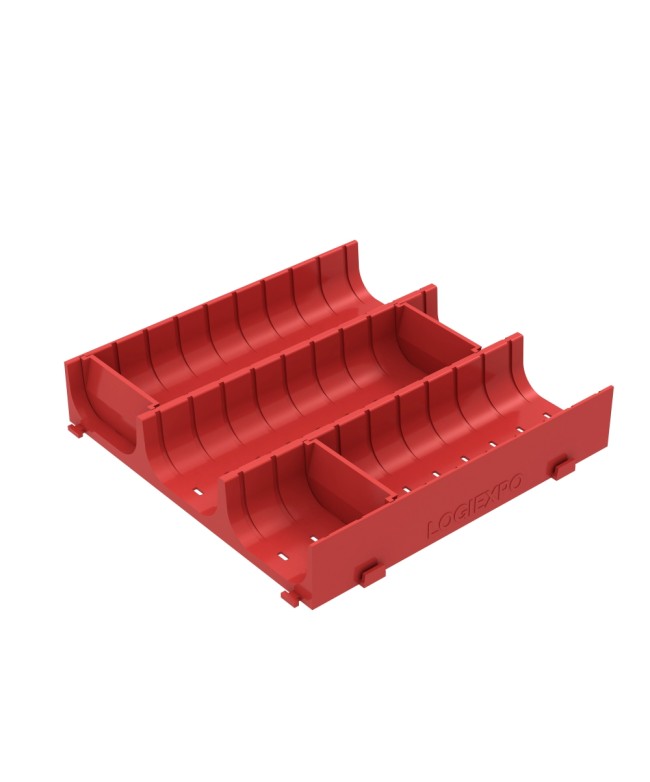 CONCA COMPONIBILE PER CASSETTI a 3 canali con divisori ad incastro