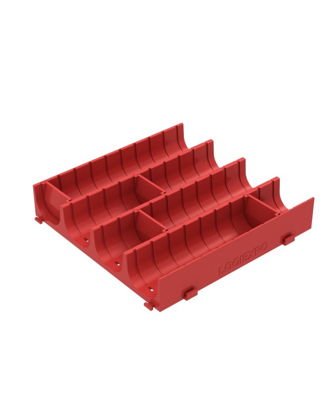 CONCA COMPONIBILE PER CASSETTI a 4 canali con divisori ad incastro