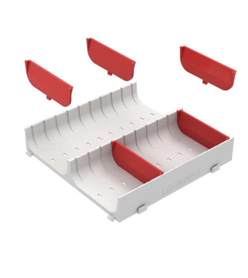 DIVISORI PER CONCHE A 2 CANALI - Divisori per cassetti industriali