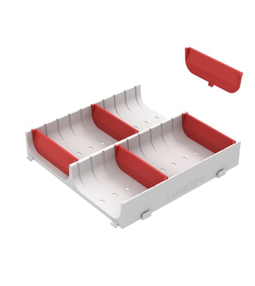 DIVISORI PER CONCHE A 2 CANALI - Divisori per cassetti industriali