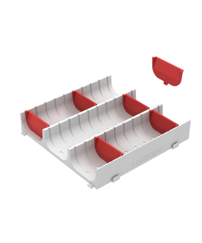 DIVISORI PER CONCHE A 3 CANALI - Divisori per cassetti industriali