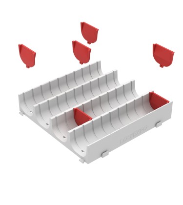 DIVISORI PER CONCHE A 4 CANALI - Divisori per cassetti industriali