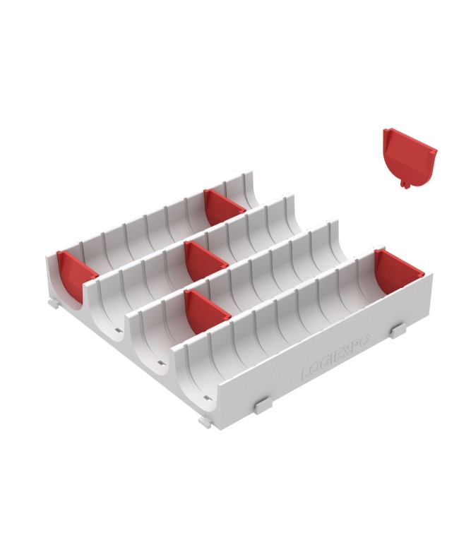 DIVISORI PER CONCHE A 4 CANALI - Divisori per cassetti industriali