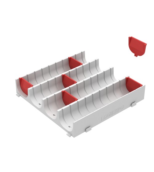 DIVISORI PER CONCHE A 4 CANALI - Divisori per cassetti industriali