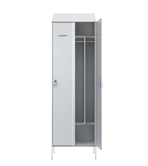 ARMADIETTO SPOGLIATOIO HPL - 2 Posti Sporco/Pulito Tetto inclinato