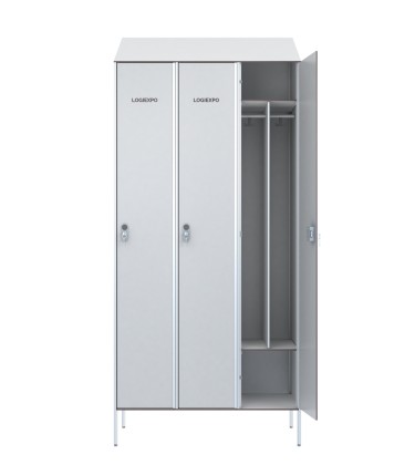 ARMADIETTI PER SPOGLIATOI HPL - 3 Posti Sporco/Pulito Tetto inclinato 2