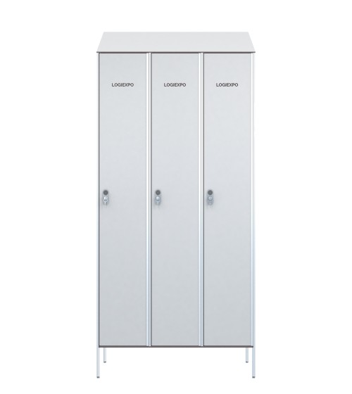 ARMADIETTI PER SPOGLIATOI HPL - 3 Posti Sporco/Pulito Tetto inclinato