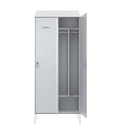 ARMADIO SPOGLIATOIO 2 POSTI in HPL – Sporco / Pulito – Tetto inclinato 2