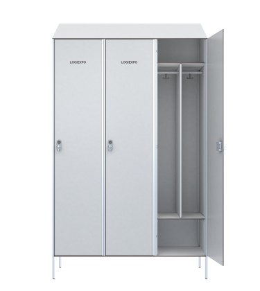 ARMADIO SPOGLIATOIO Sporco/Pulito in HPL – 3 Posti con Tetto inclinato 2