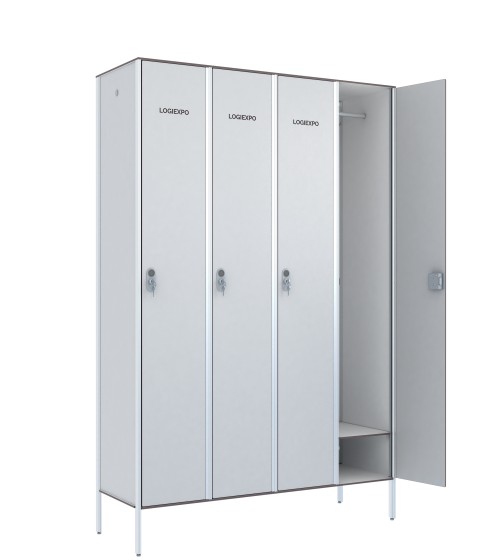 ARMADIETTO PER SPOGLIATOIO in HPL – Blocco a 4 Posti
