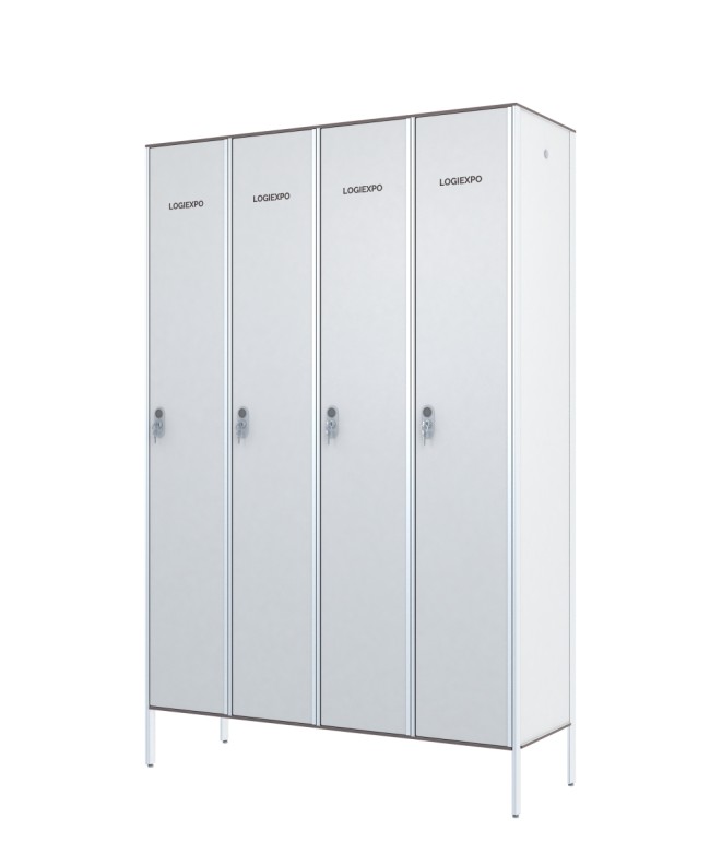ARMADIETTO PER SPOGLIATOIO in HPL – Blocco a 4 Posti