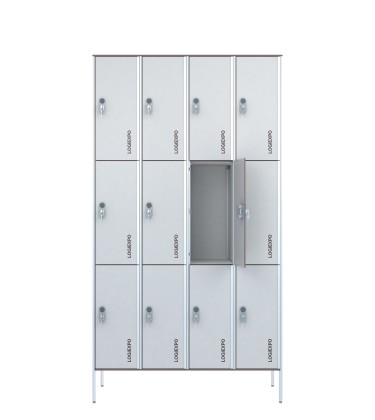 ARMADIO SPOGLIATOIO in HPL a Casellario – Multivano a 12 Posti 2