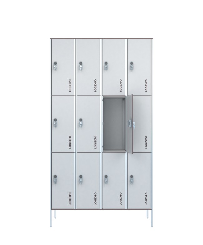 ARMADIO SPOGLIATOIO in HPL a Casellario – Multivano a 12 Posti