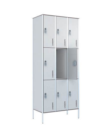 ARMADIETTO SPOGLIATOIO A CASELLARIO in HPL – Multivano a 9 Posti