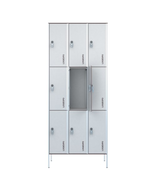 ARMADIETTO SPOGLIATOIO A CASELLARIO in HPL – Multivano a 9 Posti