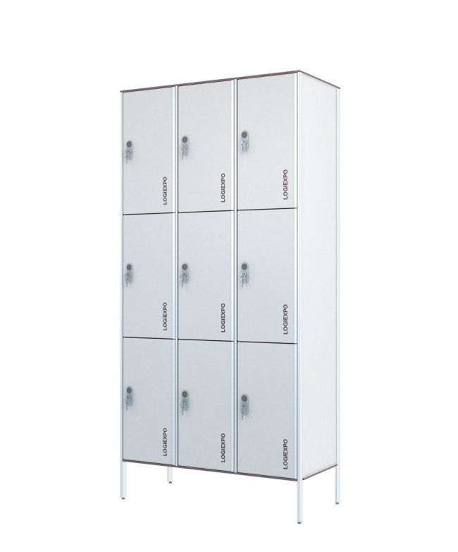 ARMADI SPOGLIATOIO MULTIVANO in HPL – Casellario a 9 Posti