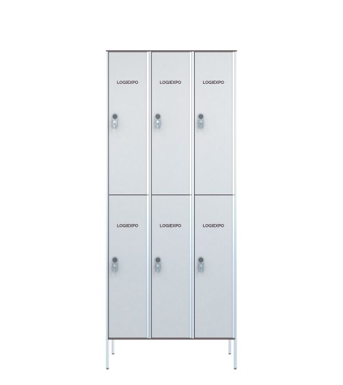 ARMADIETTI SOVRAPPOSTI per SPOGLIATOIO in HPL – Casellario a 6 Posti