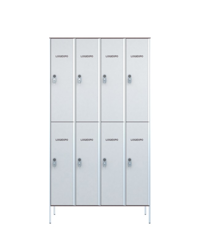 ARMADIO SPOGLIATOIO in HPL con Vani Sovrapposti – Casellario a 8 Posti