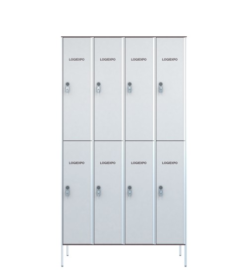 ARMADIO SPOGLIATOIO in HPL con Vani Sovrapposti – Casellario a 8 Posti